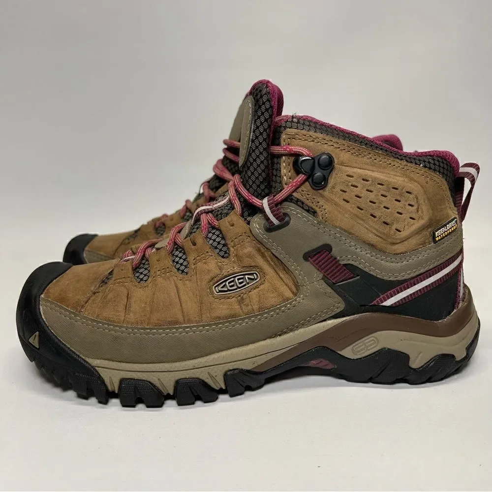 KEEN Womens Targhee III Mid‎ Waterproof Hiking Boots in Weiss/Boysenberry 7.5